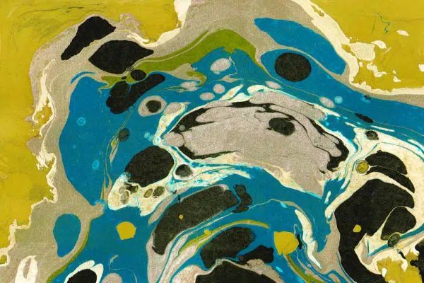 Nowoczesny obraz z żółtą abstrakcją