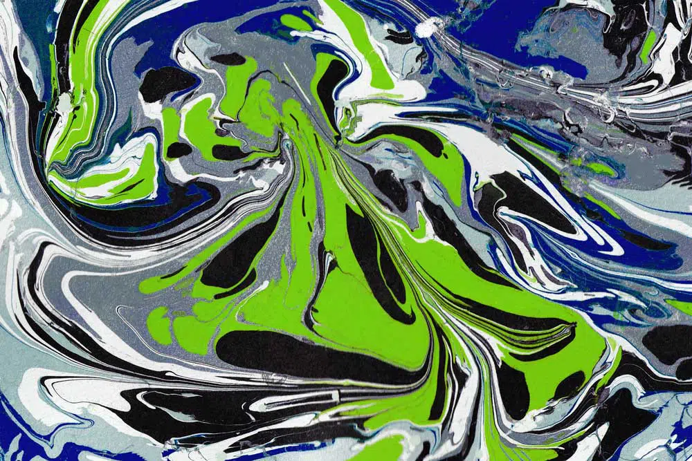 Obraz z barwną abstrakcją do salonu