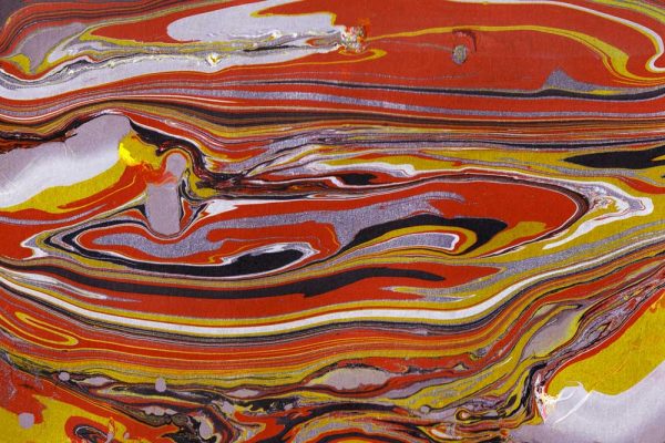 Obraz z motywem pomarańczowych fal