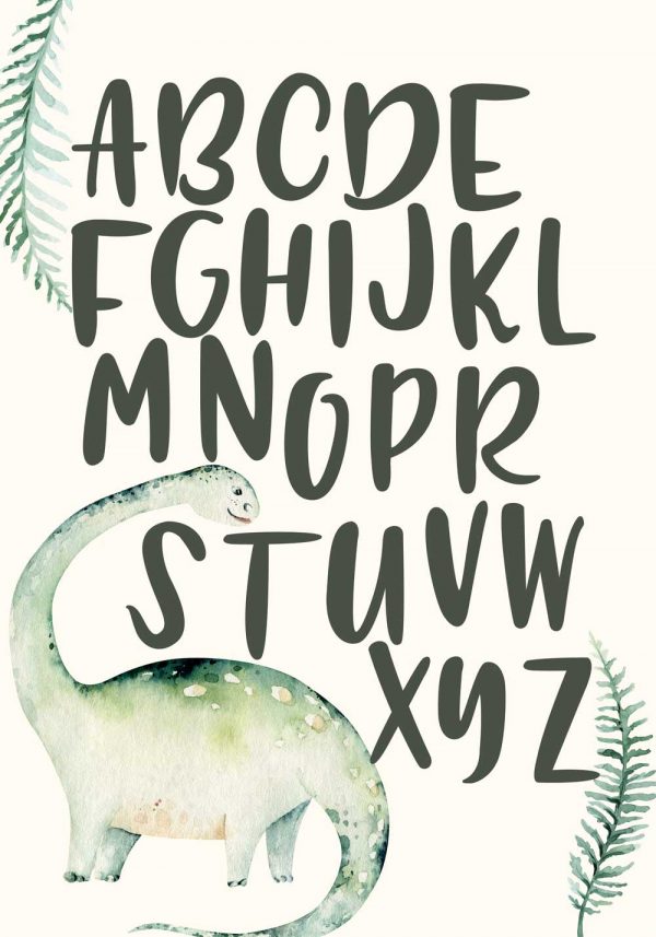 Plakat dziecięcy z literkami