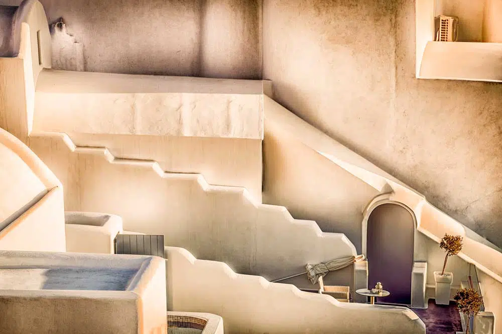 Obraz z uliczką na Santorini