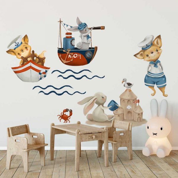 Zestaw naklejek z morskim motywem