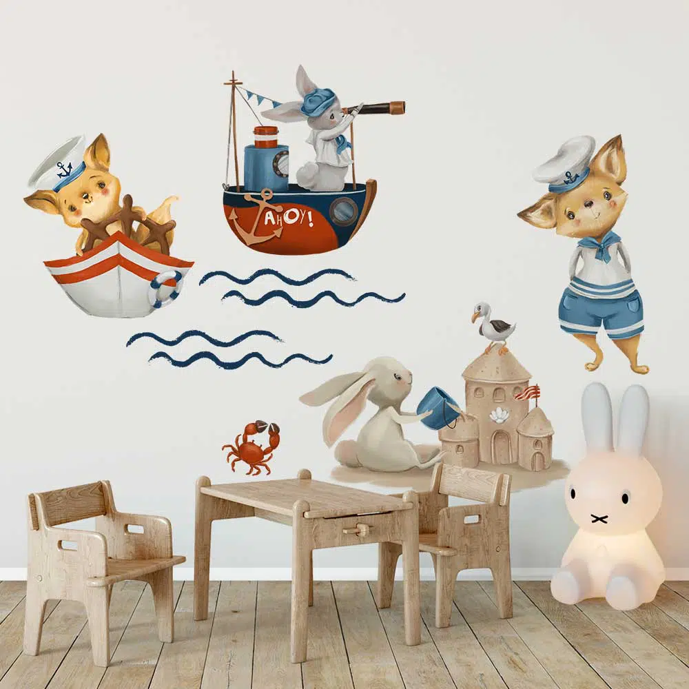 Zestaw naklejek z morskim motywem