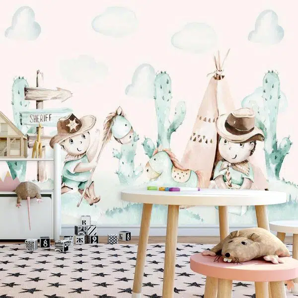 Fototapeta dla chłopca - Zabawa w szeryfa