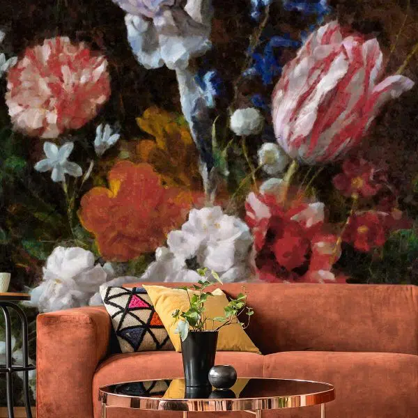 Kwiatowa fototapeta do salonu