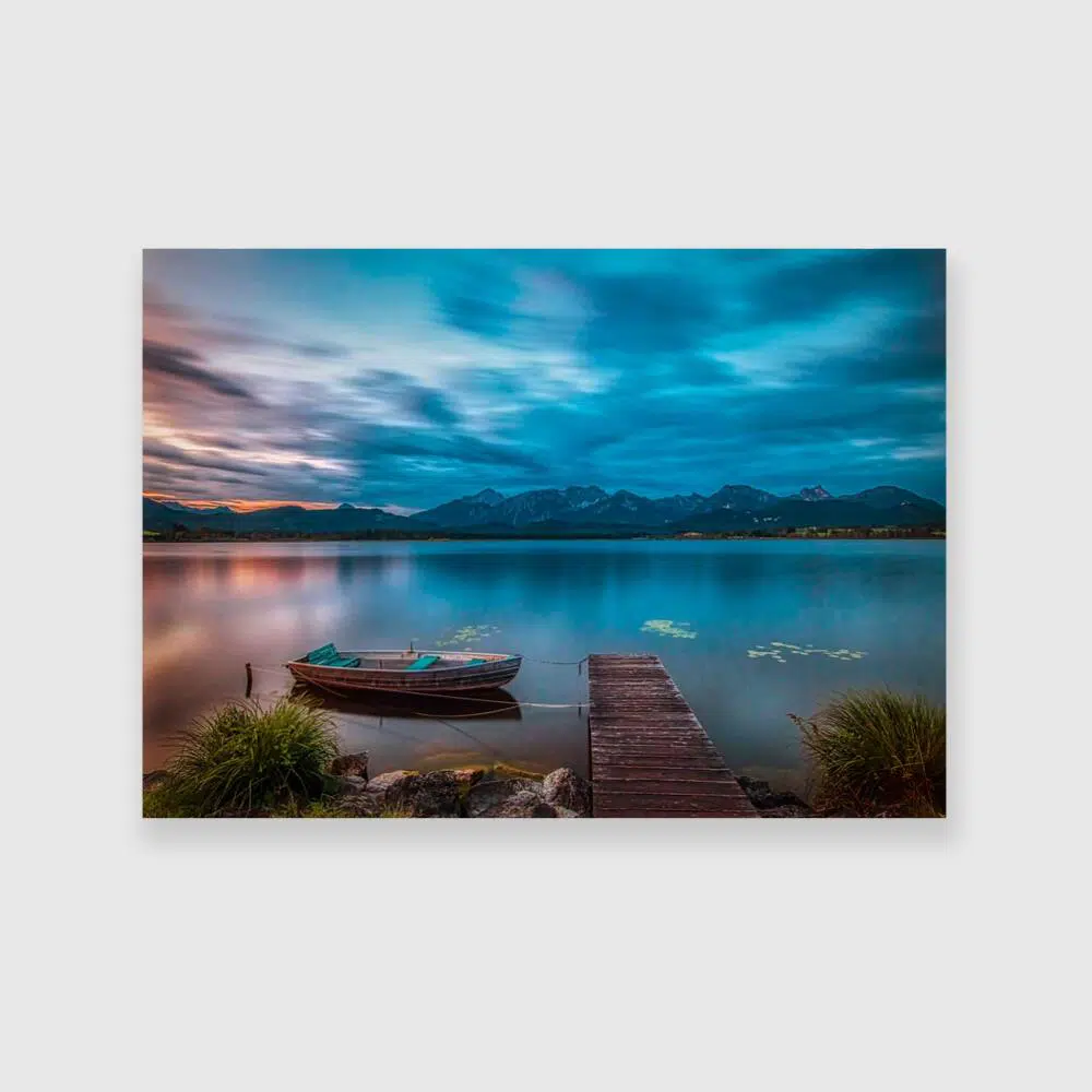 Obraz jezioro i chmury