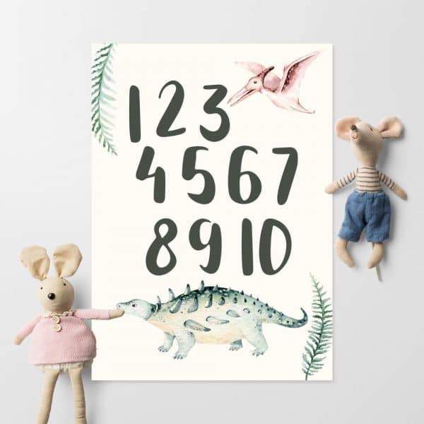 Cyfry jako plakat dziecięcy