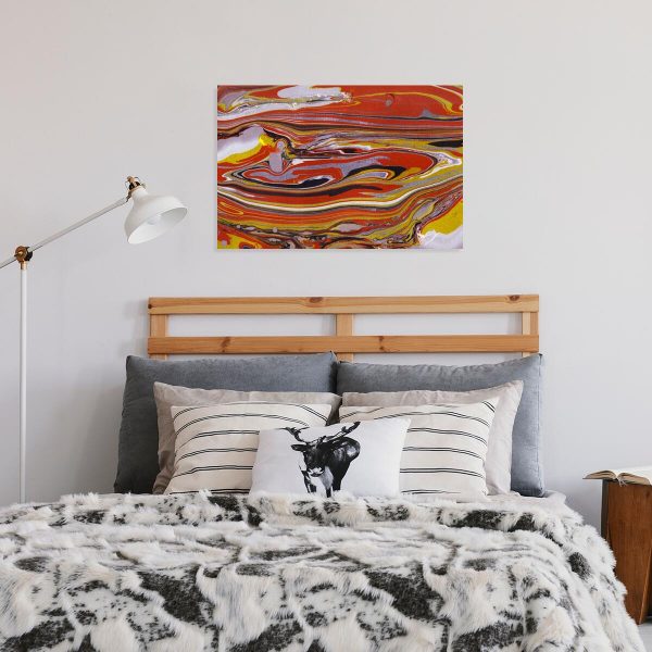 Abstrakcyjny obraz w pomarańczowym kolorze