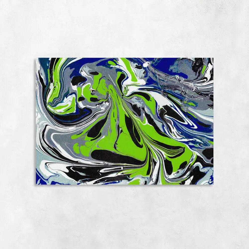 Obraz z barwną abstrakcją do sypialni