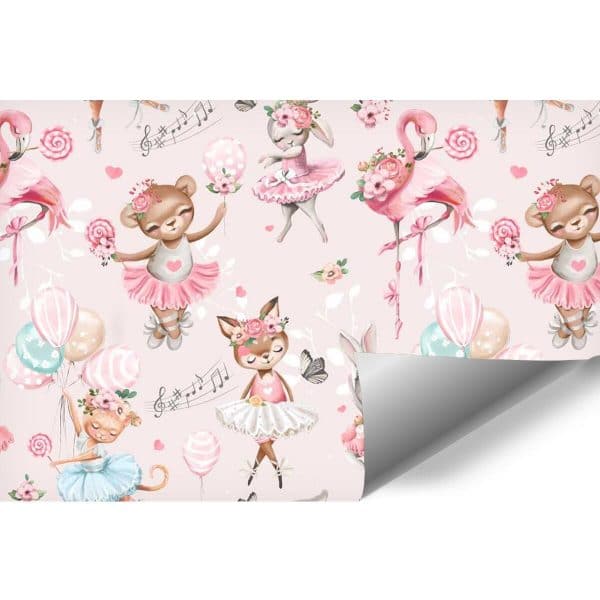 Różowa fototapeta dla dzieci - Baletnice