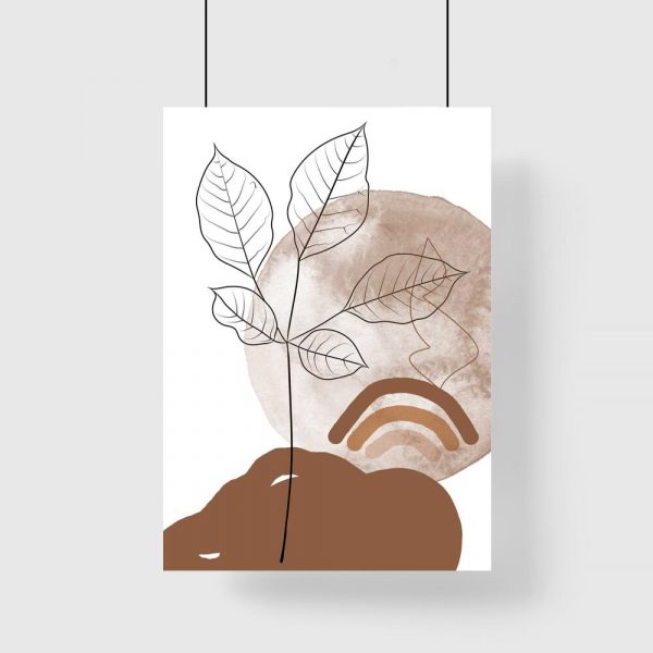 Plakat z liśćmi