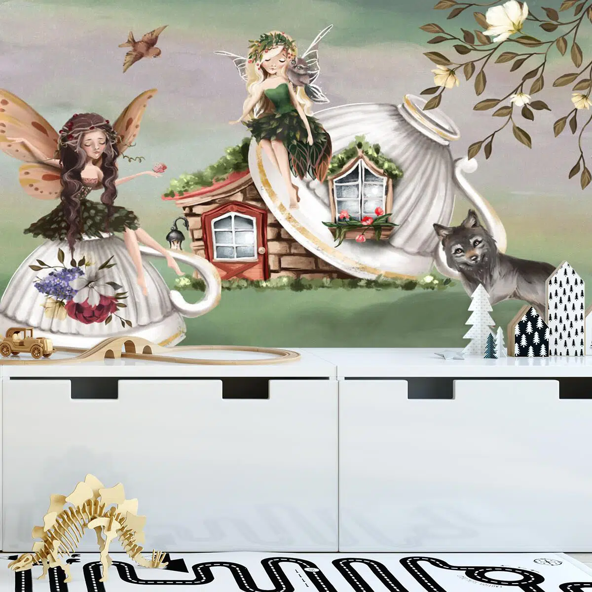 Wróżki na fototapecie dla dzieci