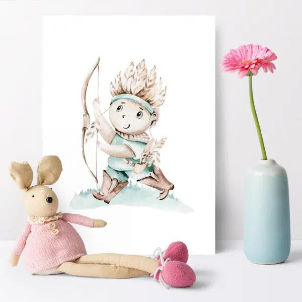 Indiański plakat dziecięcy