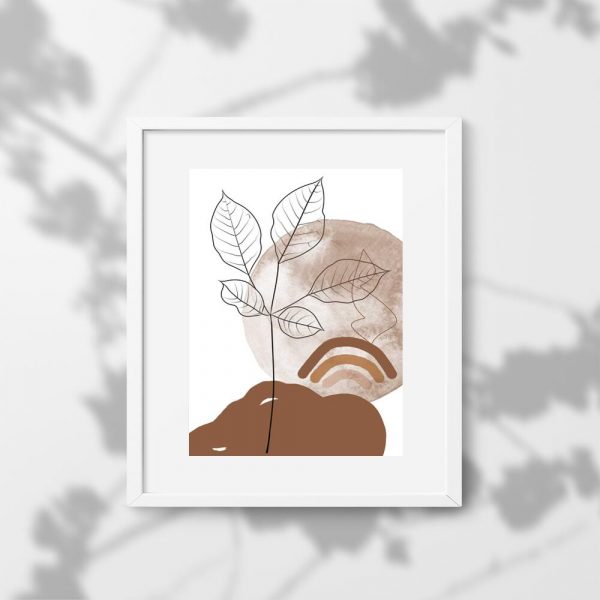 Plakat listki na abstrakcji