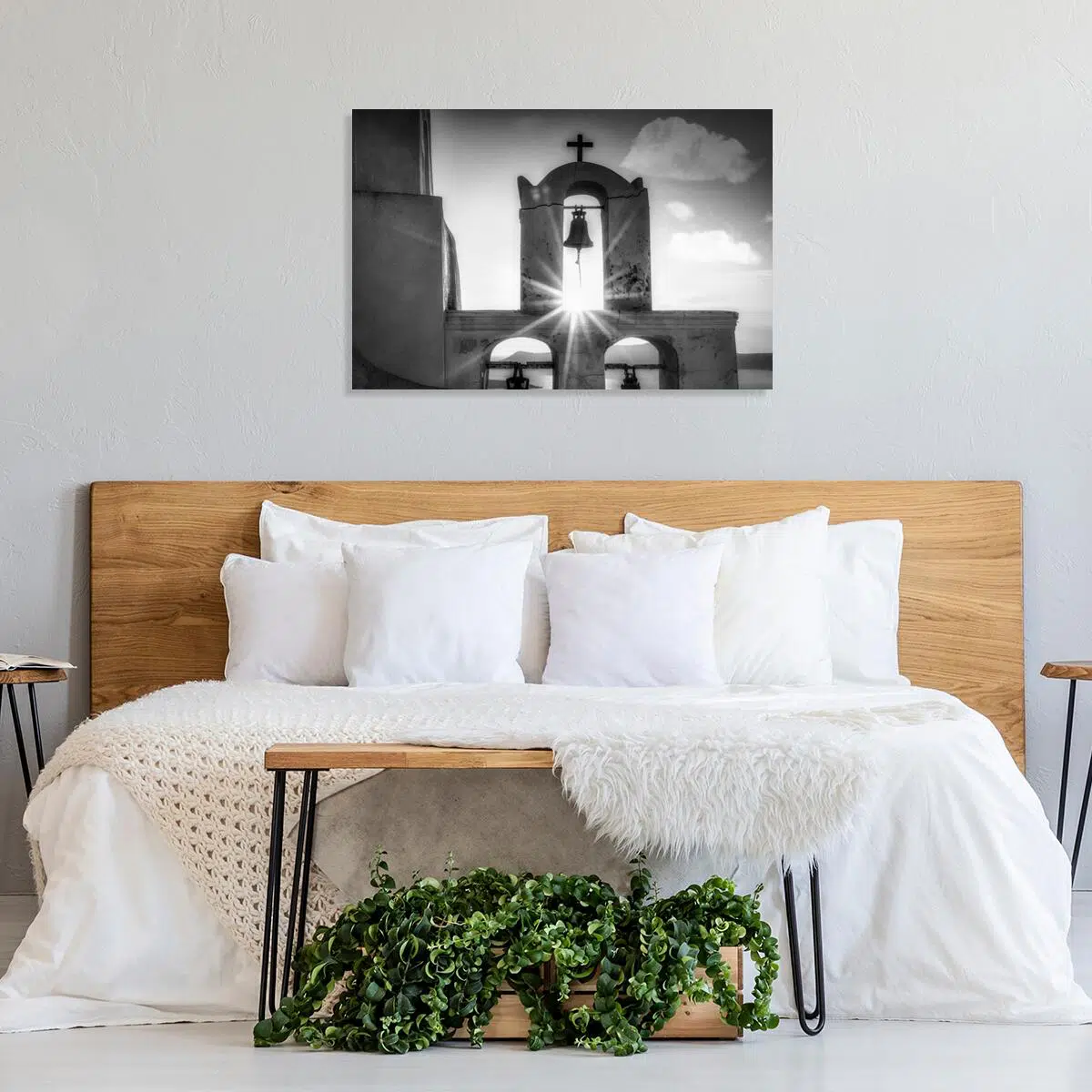 Obraz z dzwonem w Santorini do pokoju