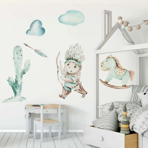 Naklejki z kowbojem do pokoju dziecka