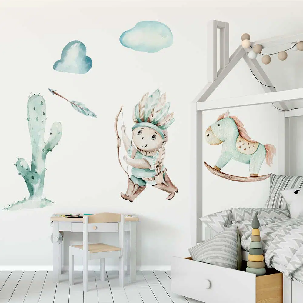 Naklejki z kowbojem do pokoju dziecka