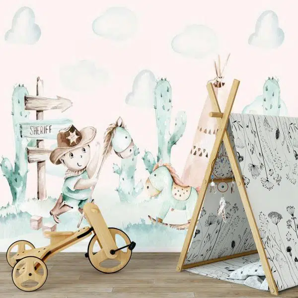 Fototapeta dziecięca - Zabawa w szeryfa