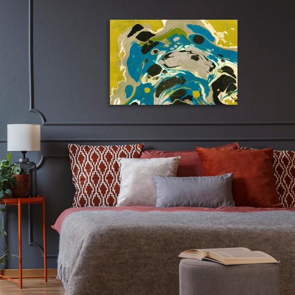 Żółta abstrakcja - Obraz z reprodukcją do salonu