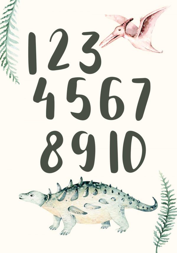 Plakat dziecięcy z pterodaktylem