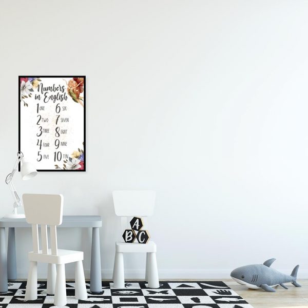 Plakat z cyferkami do dziecinnego pokoju - Leśny elf