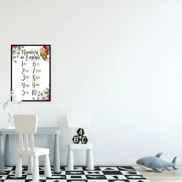 Plakat z cyferkami do dziecinnego pokoju - Leśny elf