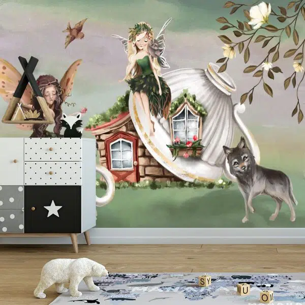 Fototapeta dziecięca z leśnymi wróżkami