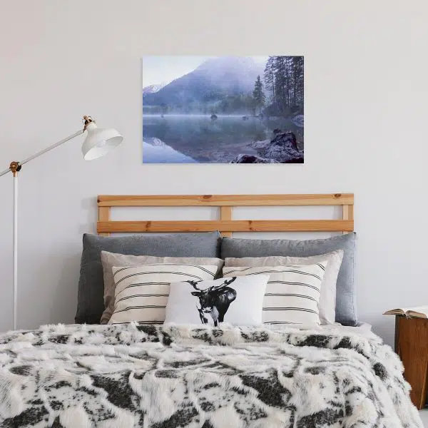 Obraz mgła nad jeziorem