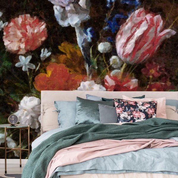 Kwiatowa fototapeta do sypialni