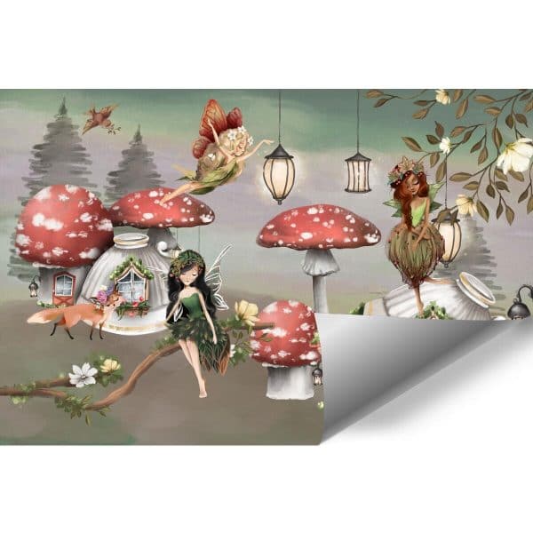 Domki z muchomorów - fototapeta dla dzieci