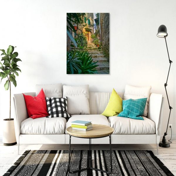 Obraz z zabytkowym miasteczkiem