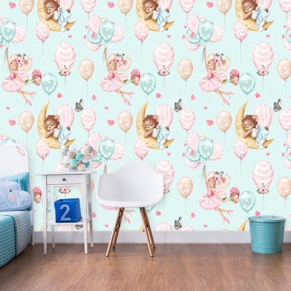 Urocza fototapeta z misiami do pokoju dziecięcego