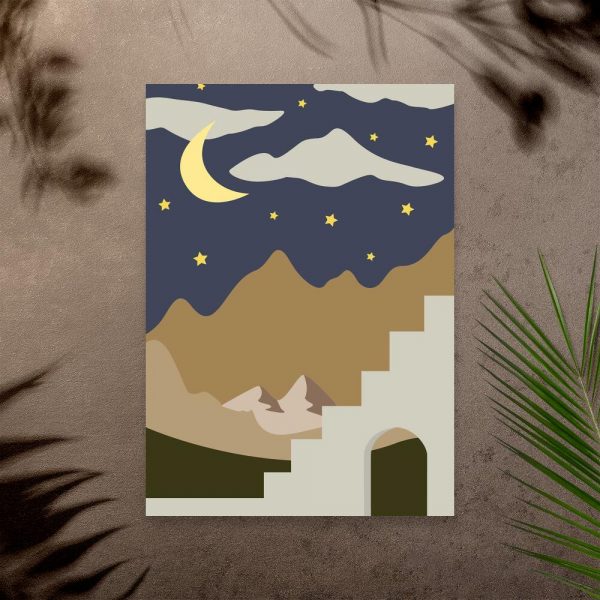 Plakat niebo nad górami