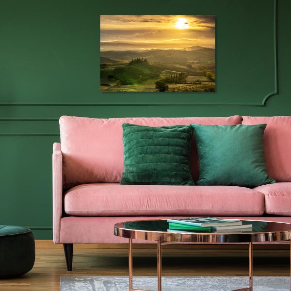 Obraz z motywem winnicy na wzgórzu