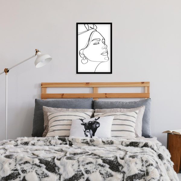 Plakat minimalistyczny z kobietą do dekoracji gabinetu