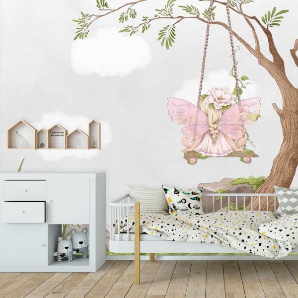 Foto-tapeta z motywem wróżki na huśtawce