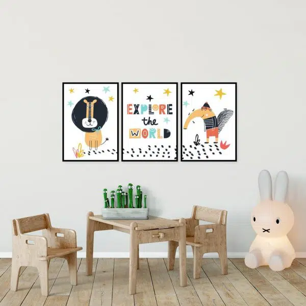 Plakat po angielsku z lwem