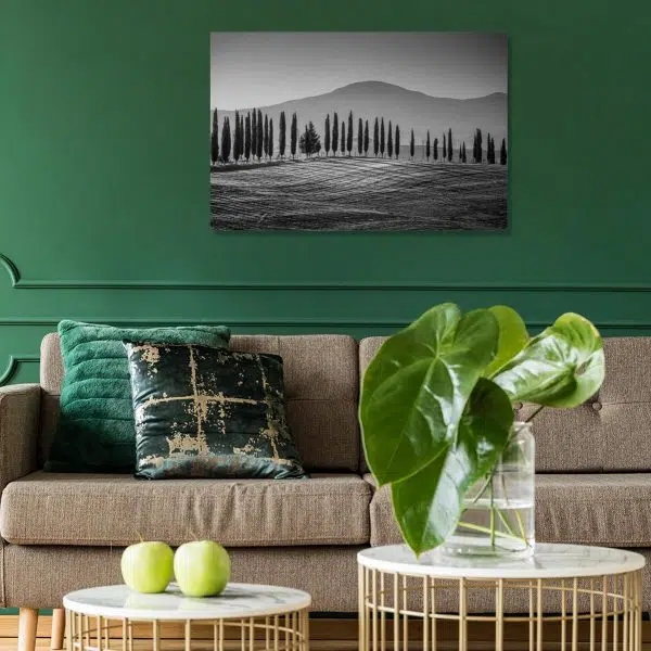 Obraz z szarymi drzewami do nowoczesnych wnętrz