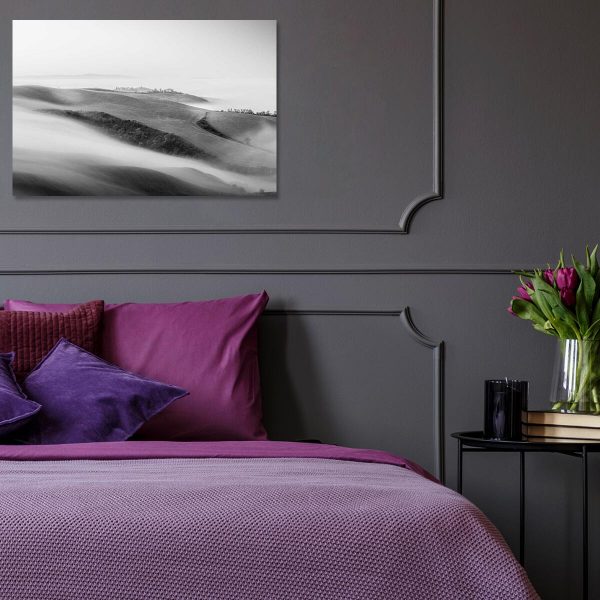 Szary obraz pola o poranku