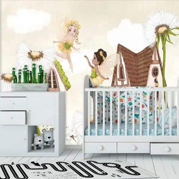 Fototapeta z rusałkami w dmuchawcach