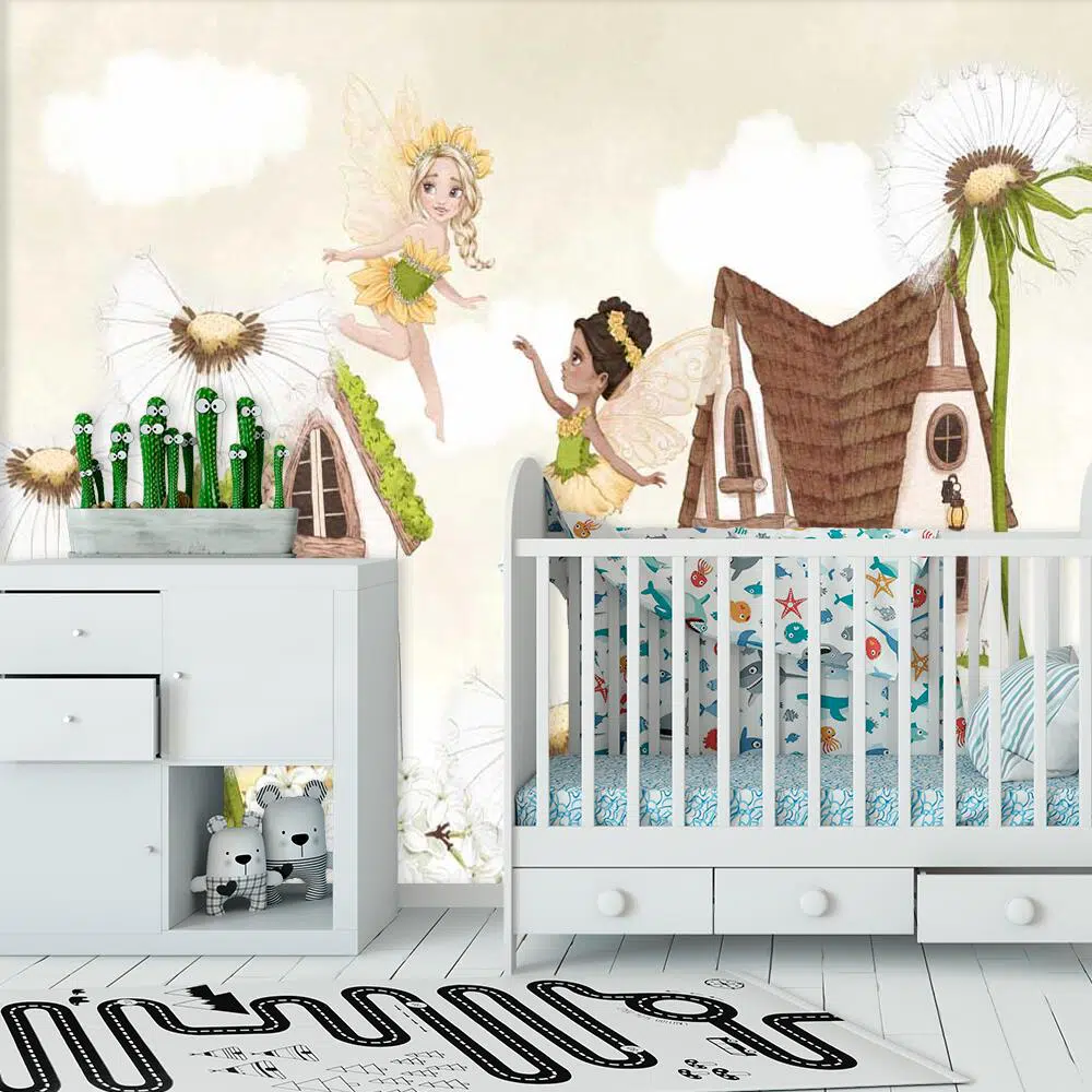 Fototapeta z rusałkami w dmuchawcach