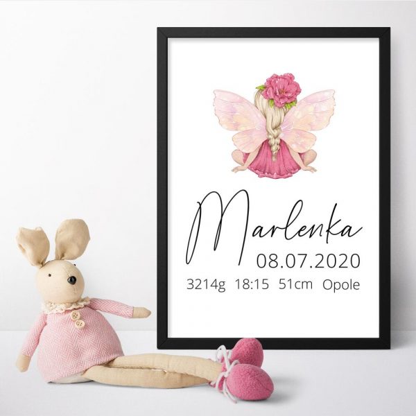 Plakat z metryczką dla dziecka