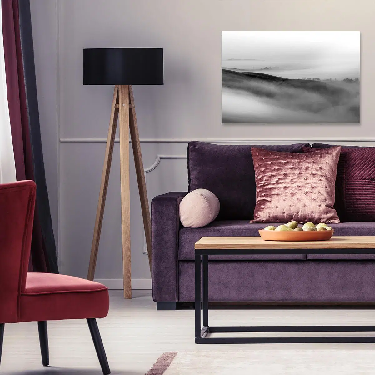 Obraz z mgłą do salonu