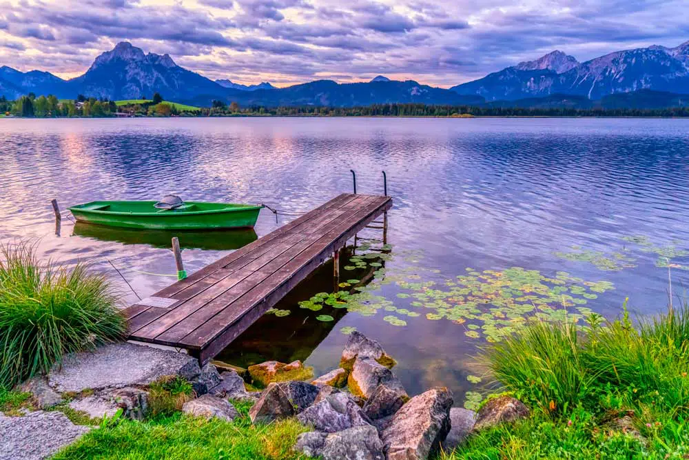 Obraz pejzaż z jeziorem