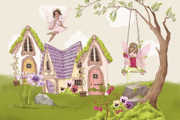 Tapeta domki wróżek