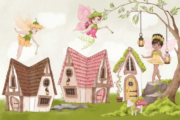 Fototapeta dla dziewczynki z trzema wróżkami