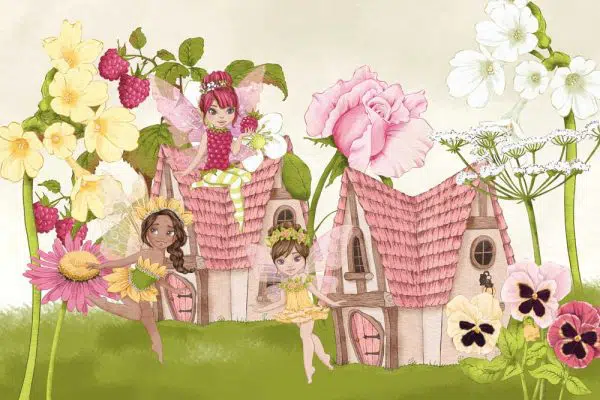 Fototapeta kwiatowe wróżki