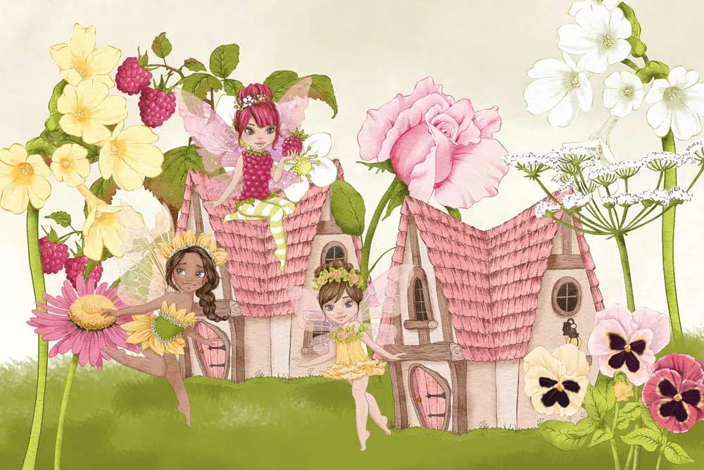 Fototapeta kwiatowe wróżki