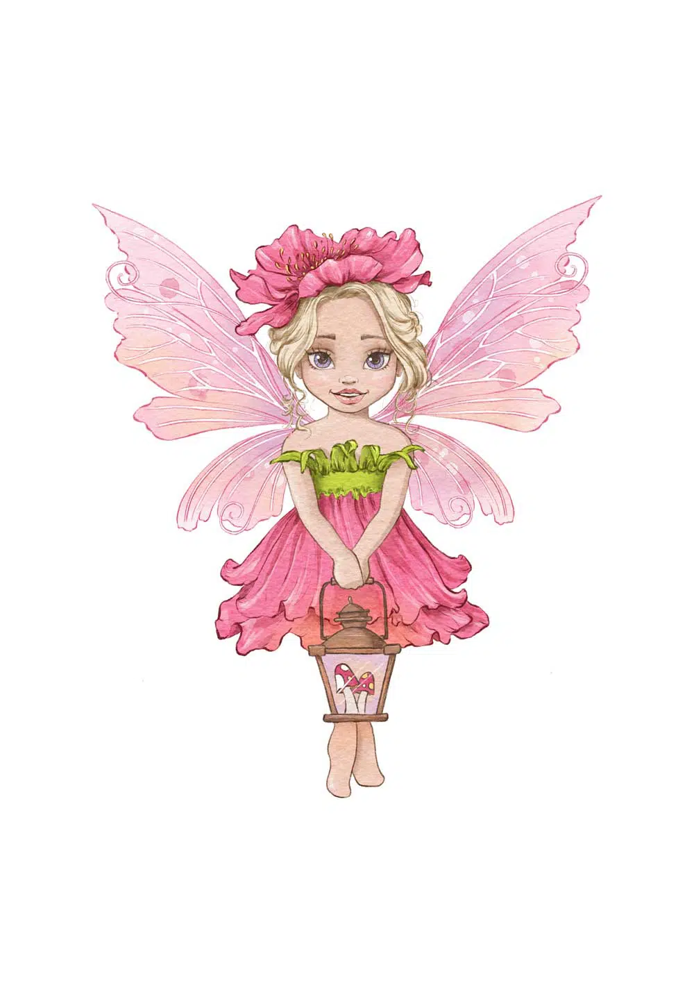 Plakat dla dziewczynki z różową wróżką
