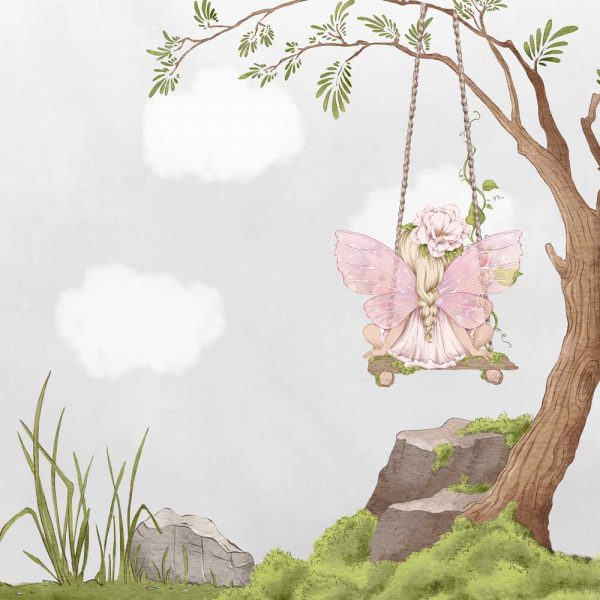 Fototapeta z wróżką na huśtawce